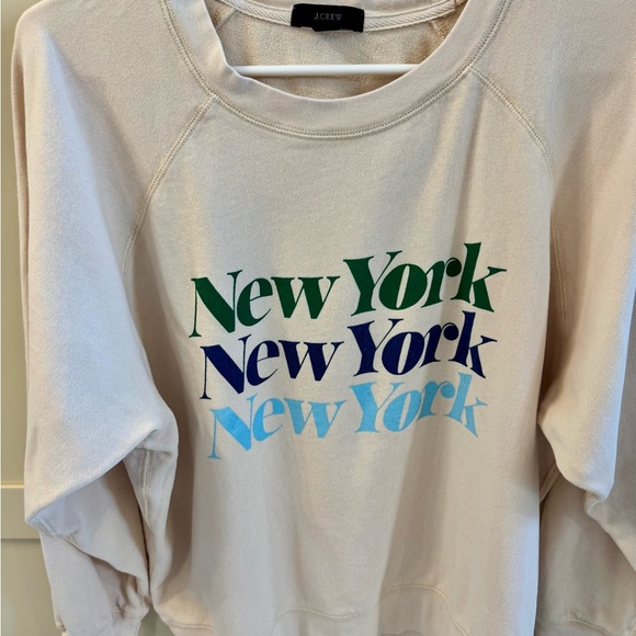 J. Crew Cream Cotton Sweatshirt - Picture 3 of 4